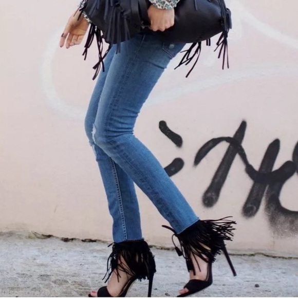 Zara fringe suede heels - Picture 6 of 9